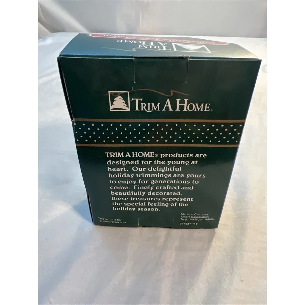 Trim A Home Christmas Ornament Sant Golf Club Trophy Vintage K-Mart 1991